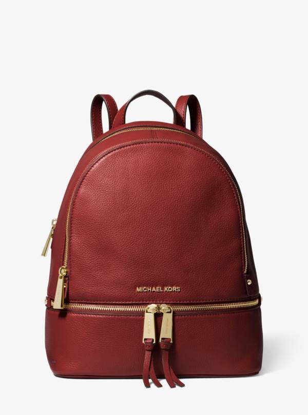 Damske Batohy Michael Kors Rhea Medium Leather Hnede - Kabelky Michael Kors Akcia | ZRNKG-6531